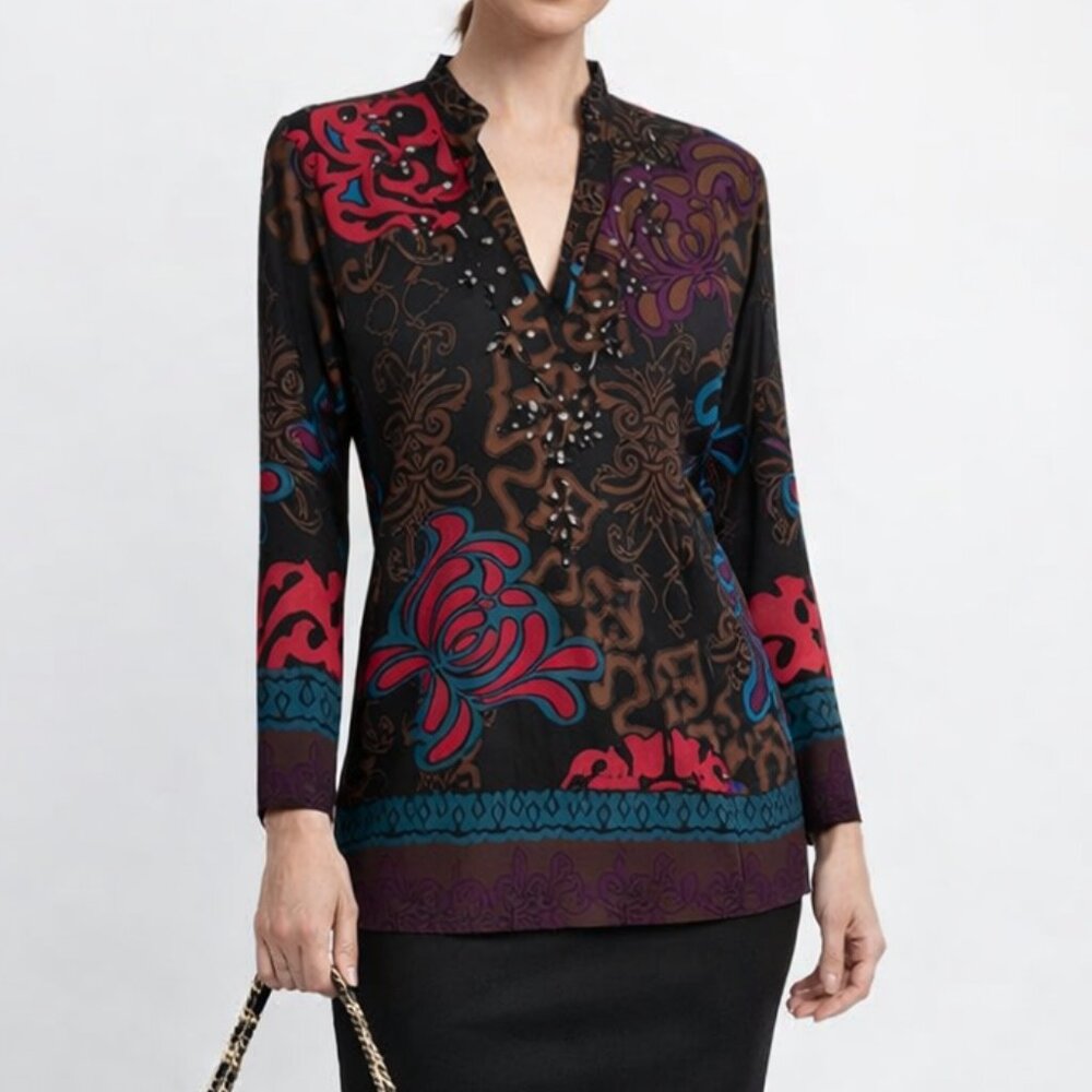 HALE BOB Multicolor Patterned Top - Size Small - Picture 5 of 5